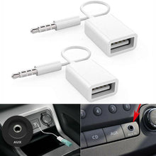 Load image into Gallery viewer, Car Accessories MP3 3.5mm Male AUX Audio Plug Jack To USB 2.0 Female Converter Cable Cord Car Styling Auto Gadgets