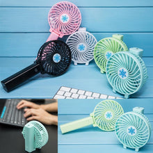 Load image into Gallery viewer, Summer Cooler USB Charging Portable Fan Mini Handheld Desk Fans Rechargeable ABS Portable Office Outdoor Household Travel