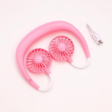 Load image into Gallery viewer, 2000 mAre USB Portable Fan Hands-free Neck Fan Hanging Rechargeable Mini Sports Fans 3 gears Air Conditioner Adjustable Home