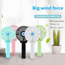 Load image into Gallery viewer, Summer Cooler USB Charging Portable Fan Mini Handheld Desk Fans Rechargeable ABS Portable Office Outdoor Household Travel