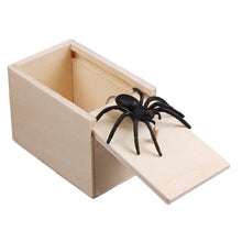 Load image into Gallery viewer, April Fool's Day gift Wooden Prank Trick Practical Joke Home Office Scare Toy Box Gag Spider Mouse Kids Funny Gift