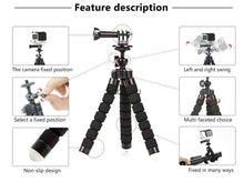 Load image into Gallery viewer, SnowHu Mini Flexible Sponge Octopus Tripod For iPhone Xiaomi Huawei Smartphone Tripod for Gopro8 7 6 5 Accessory With Phone LD06