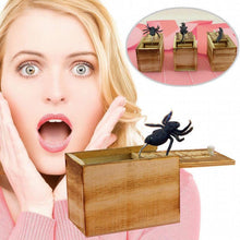 Load image into Gallery viewer, April Fool's Day gift Wooden Prank Trick Practical Joke Home Office Scare Toy Box Gag Spider Mouse Kids Funny Gift
