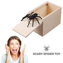 Load image into Gallery viewer, April Fool's Day gift Wooden Prank Trick Practical Joke Home Office Scare Toy Box Gag Spider Mouse Kids Funny Gift