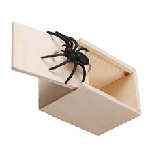 Load image into Gallery viewer, April Fool's Day gift Wooden Prank Trick Practical Joke Home Office Scare Toy Box Gag Spider Mouse Kids Funny Gift